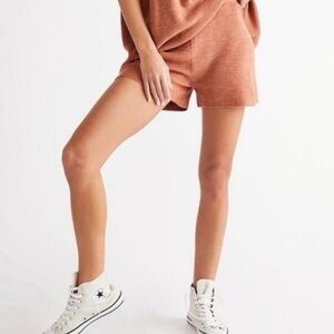 Free People FP Beach Malibu Shorts Sz XL Iceland Poppy Peach Surf Knit Boho Cozy